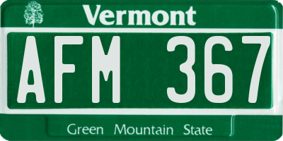 VT license plate AFM367