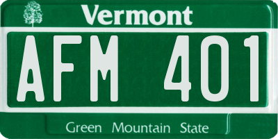 VT license plate AFM401