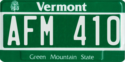 VT license plate AFM410