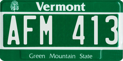 VT license plate AFM413