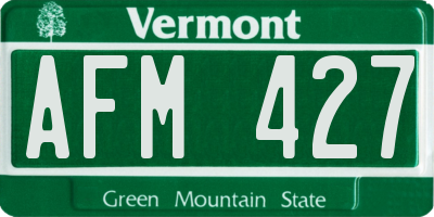 VT license plate AFM427