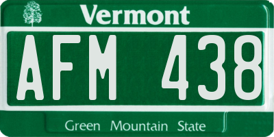 VT license plate AFM438