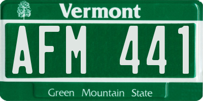 VT license plate AFM441