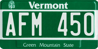 VT license plate AFM450