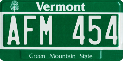 VT license plate AFM454