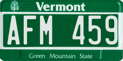 VT license plate AFM459
