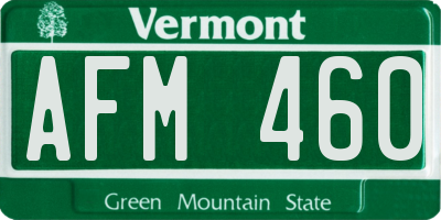 VT license plate AFM460