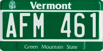VT license plate AFM461