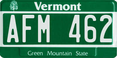 VT license plate AFM462