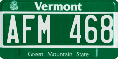VT license plate AFM468