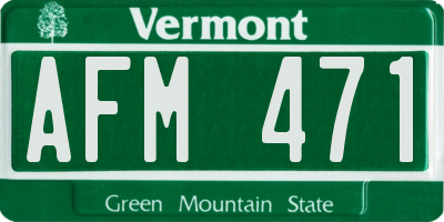 VT license plate AFM471