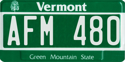 VT license plate AFM480