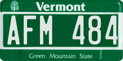 VT license plate AFM484