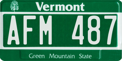 VT license plate AFM487