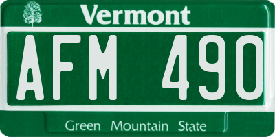 VT license plate AFM490