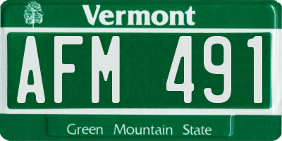 VT license plate AFM491