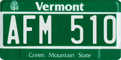 VT license plate AFM510