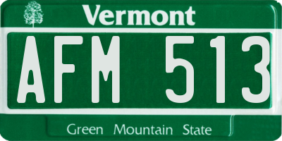 VT license plate AFM513