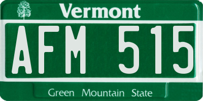 VT license plate AFM515
