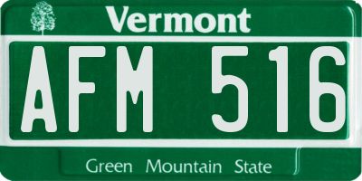 VT license plate AFM516