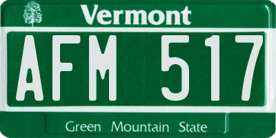 VT license plate AFM517
