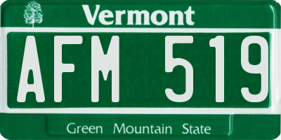 VT license plate AFM519