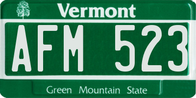 VT license plate AFM523