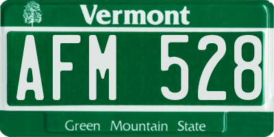 VT license plate AFM528