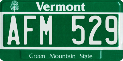 VT license plate AFM529