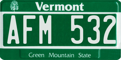 VT license plate AFM532