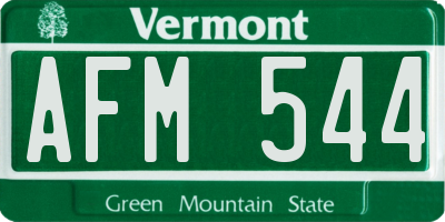 VT license plate AFM544