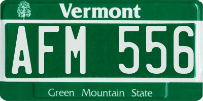 VT license plate AFM556