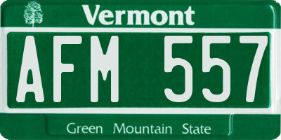 VT license plate AFM557