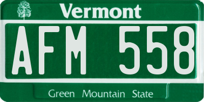 VT license plate AFM558