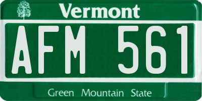 VT license plate AFM561