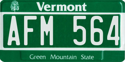 VT license plate AFM564