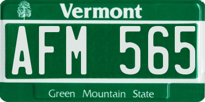 VT license plate AFM565