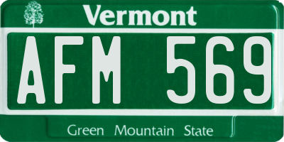 VT license plate AFM569