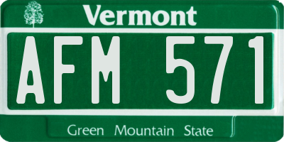 VT license plate AFM571