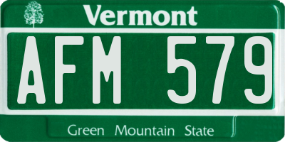 VT license plate AFM579