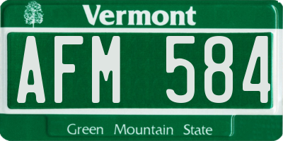 VT license plate AFM584