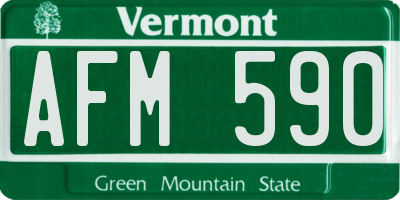 VT license plate AFM590