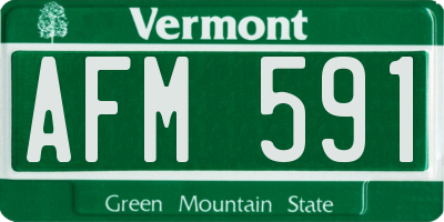 VT license plate AFM591