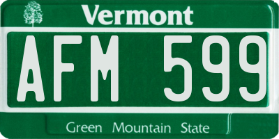 VT license plate AFM599