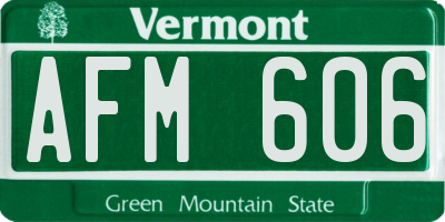 VT license plate AFM606