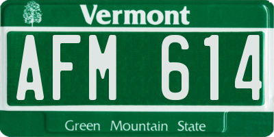 VT license plate AFM614