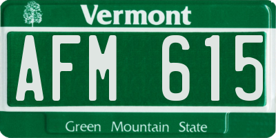 VT license plate AFM615