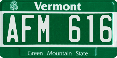 VT license plate AFM616