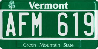 VT license plate AFM619
