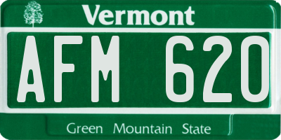VT license plate AFM620